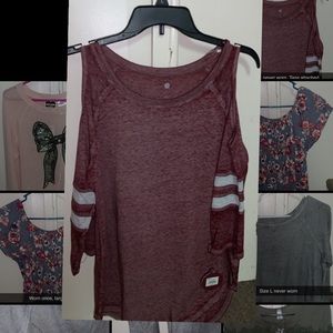 Maroon quarter sleeve shirt